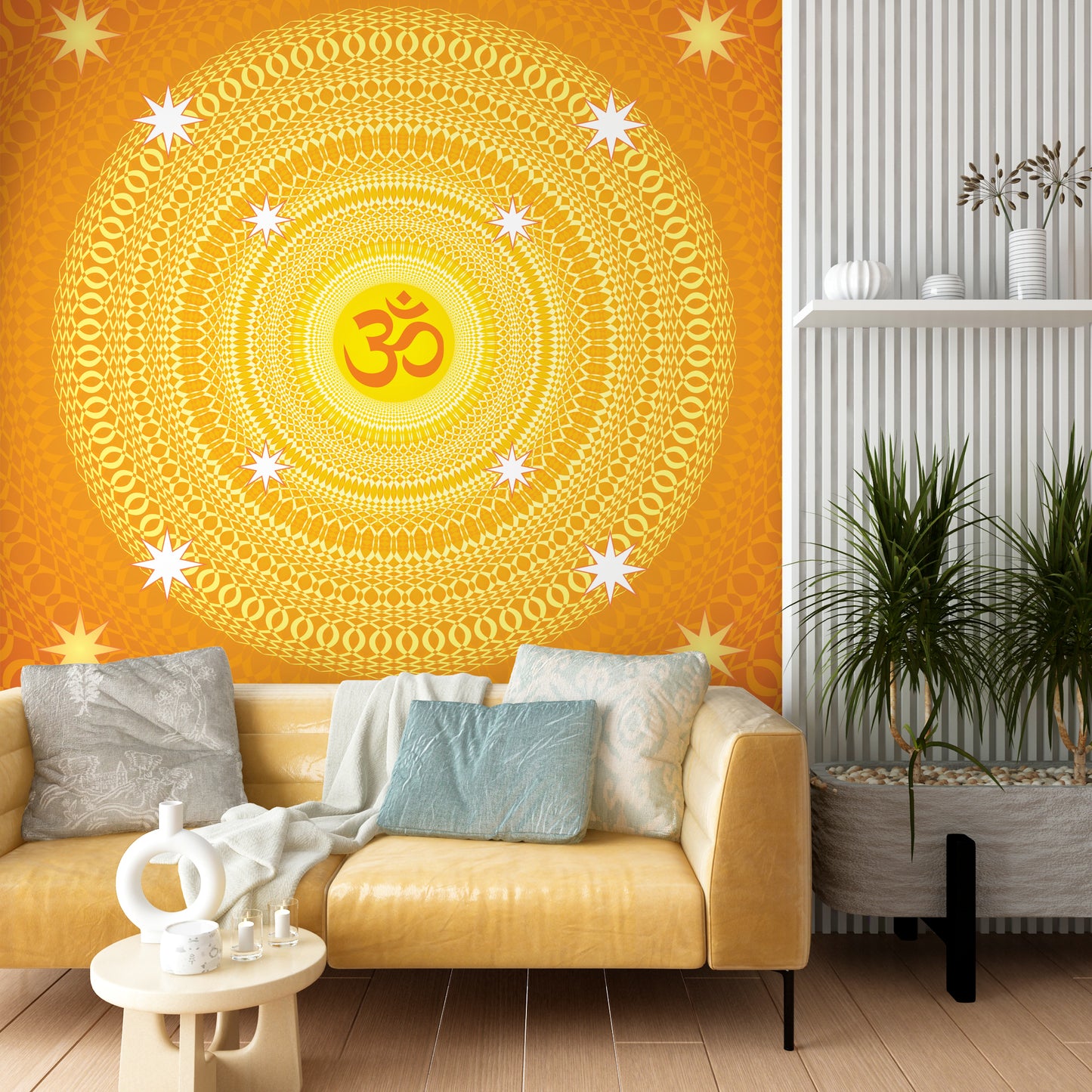 OM Symbol Mandala Design Spiritual Wallpaper