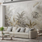 Living Room - Tropical Trees & Plants – Botanical Wall Mural Wallpaper, Custom Size