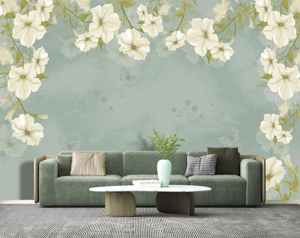 Orchid flower border background Wallpaper