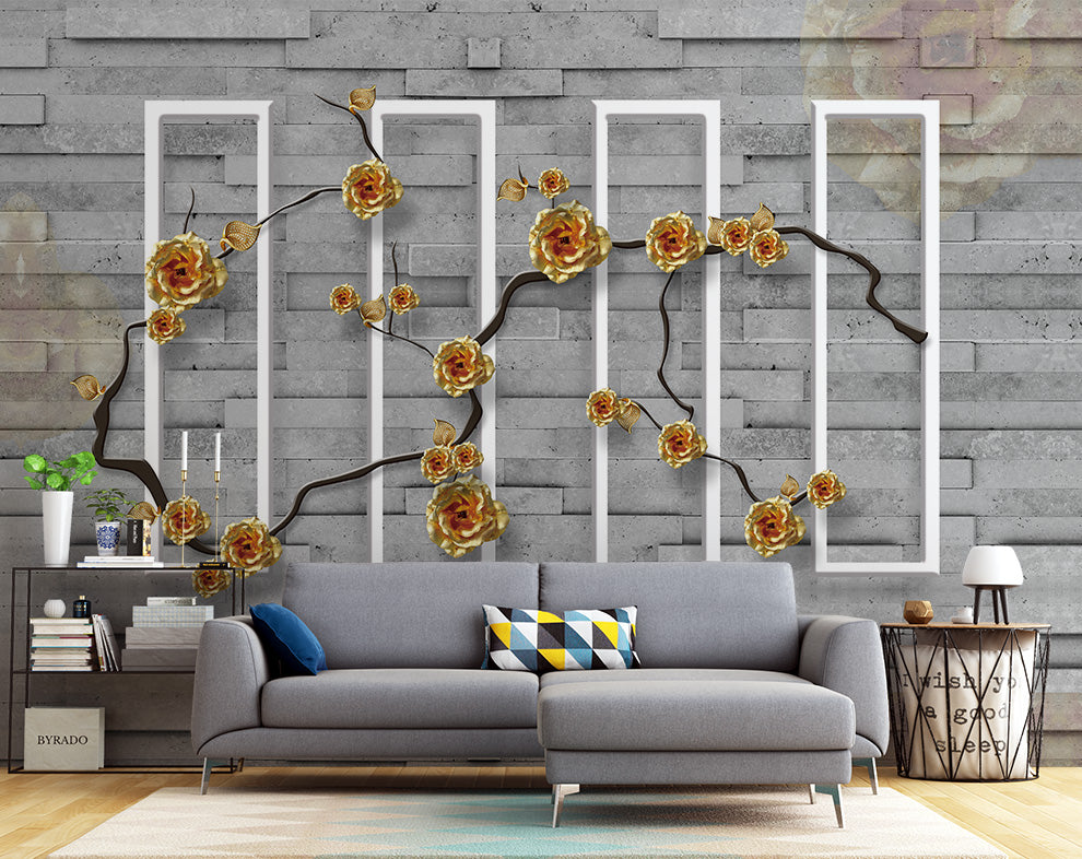 Fashion Floral & Botanical Grey Wallpaper