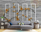 Grey floral and botanical wallpaper - view 5