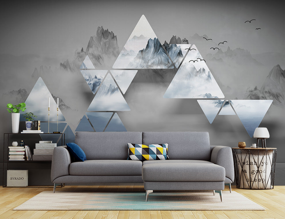 3D Geometric Triangle Wallpaper
