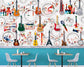 3D guitar and music pattern wallpaper - view 5