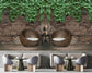 3D hanging leaves and chairs wall mural - view 4