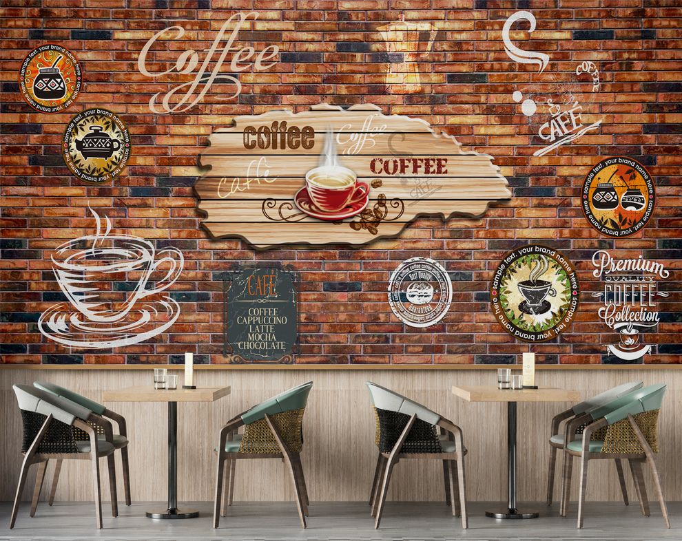 old wood wallpaper cafe wallpaper Europe and America The Best Coffee shop wallpaper