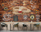 Old wood cafe wallpaper for coffee shop wall - view 4