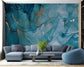 Living Room - Blue Marble Abstract Wallpaper