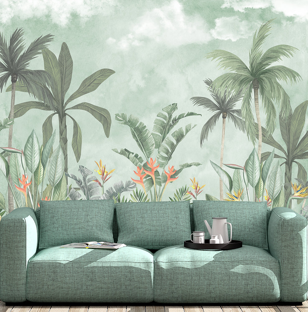 Tropical Paradise Palm Trees Wallpaper