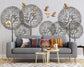 3d Creative dandelion flower art and birds wallpaper
