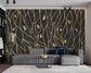 3D golden curve line wallpaper - view 4