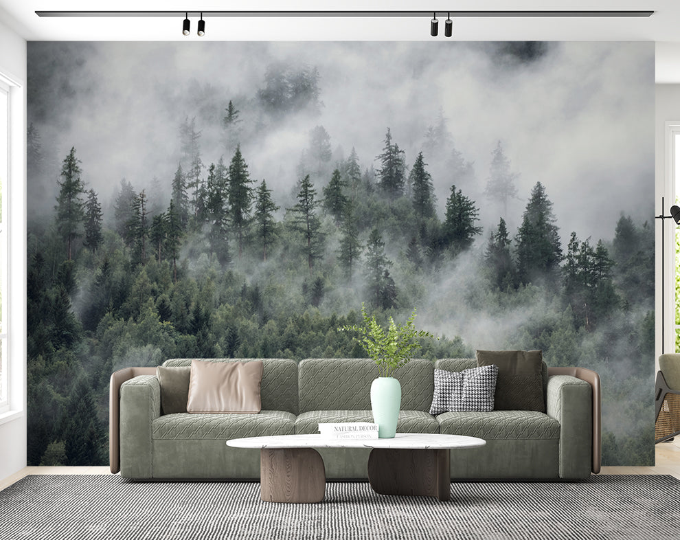 Mountain Forest Wallpaper, Rain Forest Exotic Wallpaper For Bedroom