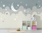 Sleepy moon and stars kids wallpaper - view 5