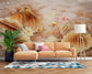 Beige big flowers vintage wallpaper - view 4