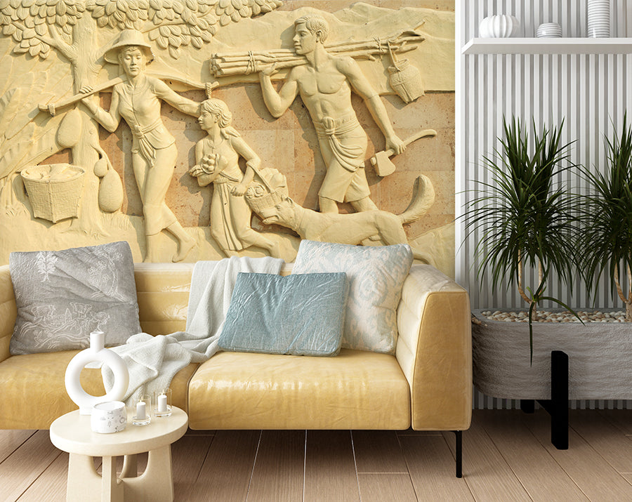 3D Mural Vintage Wallpaper