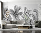 Black and white tropical forest wallpaper - view 4
