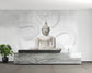White Buddha wallpaper for living room - view 6