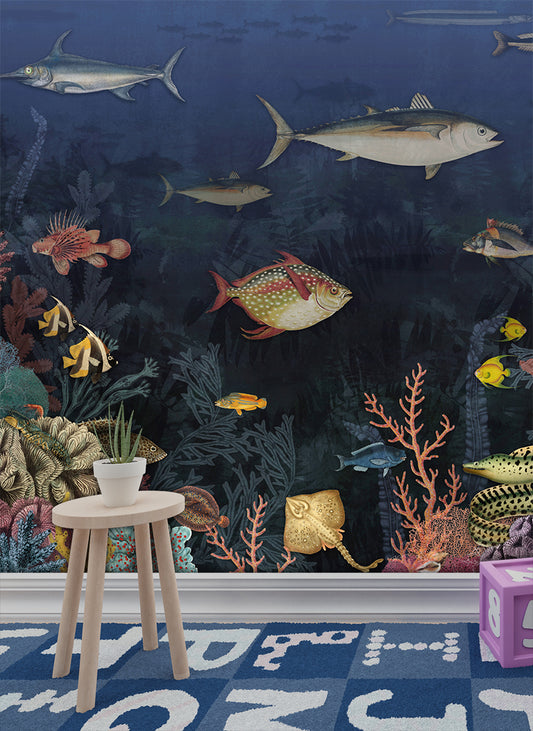 Aquarium archives mural wallpaper