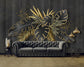 Golden line banana leaf wallpaper