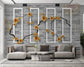 Grey floral and botanical wallpaper