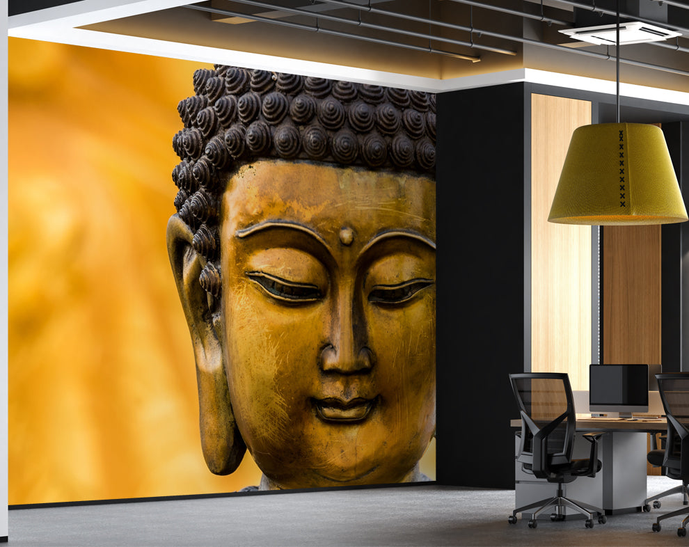 Golden Buddha 3D Wallpaper
