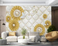 Golden pearl flowers wallpaper - view 4