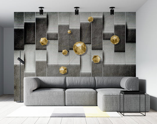 Grey And black  Decor Beautiful Geometric Seamless Pattern Wallpaper
