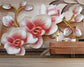Pink and white 3D flower wallpaper - view 3