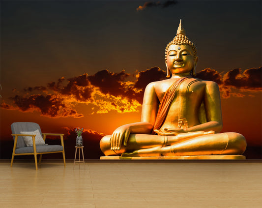 3d Golden Buddha Wallpaper Art Wallpaper