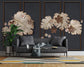 3D embossed flowers and leaf wallpaper - view 5