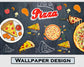 Pizza design cafe wallpaper - view 7