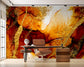 Yellow and red marble abstract wallpaper - view 4