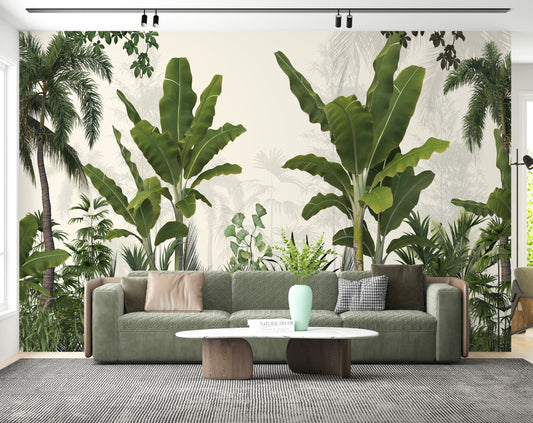 Banana Leaf Tropical Botanical Forest Wallpaper