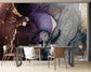 Purple and grey marble pattern wallpaper - view 5