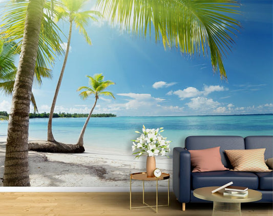 Living Room - Ocean Beach Nature Wallpaper