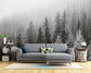 Living Room - Misty Mountain Forest 3D Landscape Wallpaper