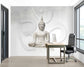 White Buddha wallpaper for living room - view 7