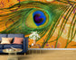Golden peacock feather wallpaper - view 5