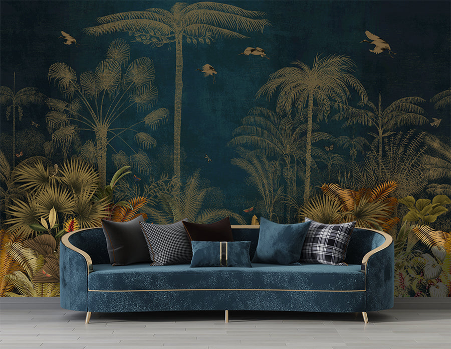 Jungle And Leaves Tropical Wallpaper