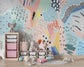 Pastel colours kids room nursery wallpaper - view 7