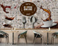 Coffee cups and cutlery cafe wallpaper - view 5