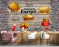 Fast food icons wood texture cafe wallpaper - view 5