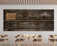 Retro brick wall coffee shop wallpaper - view 5