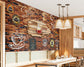 Old wood cafe wallpaper for coffee shop wall - view 5