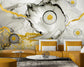 White black and golden marble wallpaper - view 6