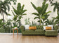 Banana leaf tropical botanical wallpaper