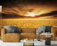 Sunset over wheat field wallpaper - view 5