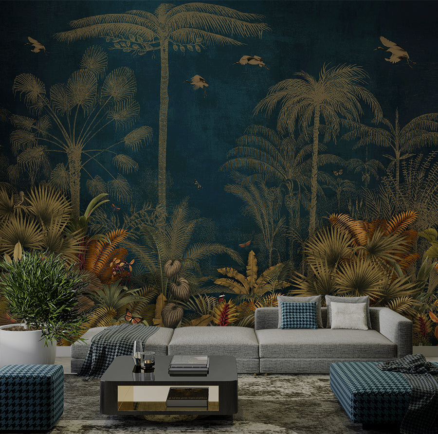 Jungle And Leaves Tropical Wallpaper