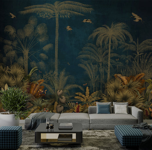 Jungle And Leaves Tropical Wallpaper