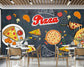 Pizza design cafe wallpaper