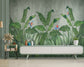 Green big leaf and tree banana leaf wallpaper - view 5